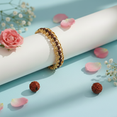 Gold Plated Rudraksha Bracelet