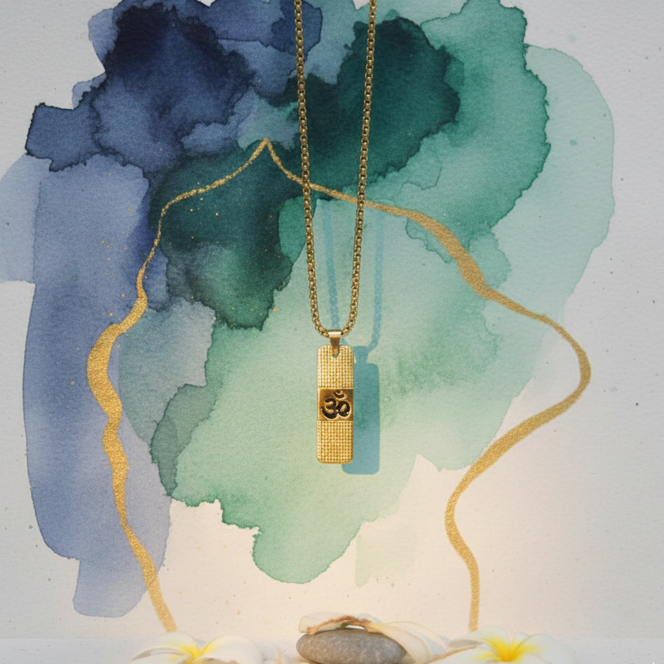 24K Gold Plated OM Necklace